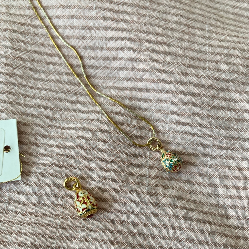 Russian egg necklace